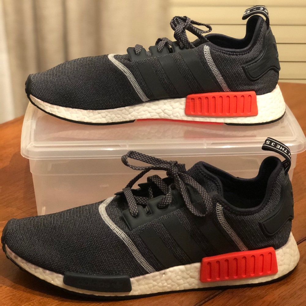adidas NMD R1 Dark Grey/Semi-Solar Red